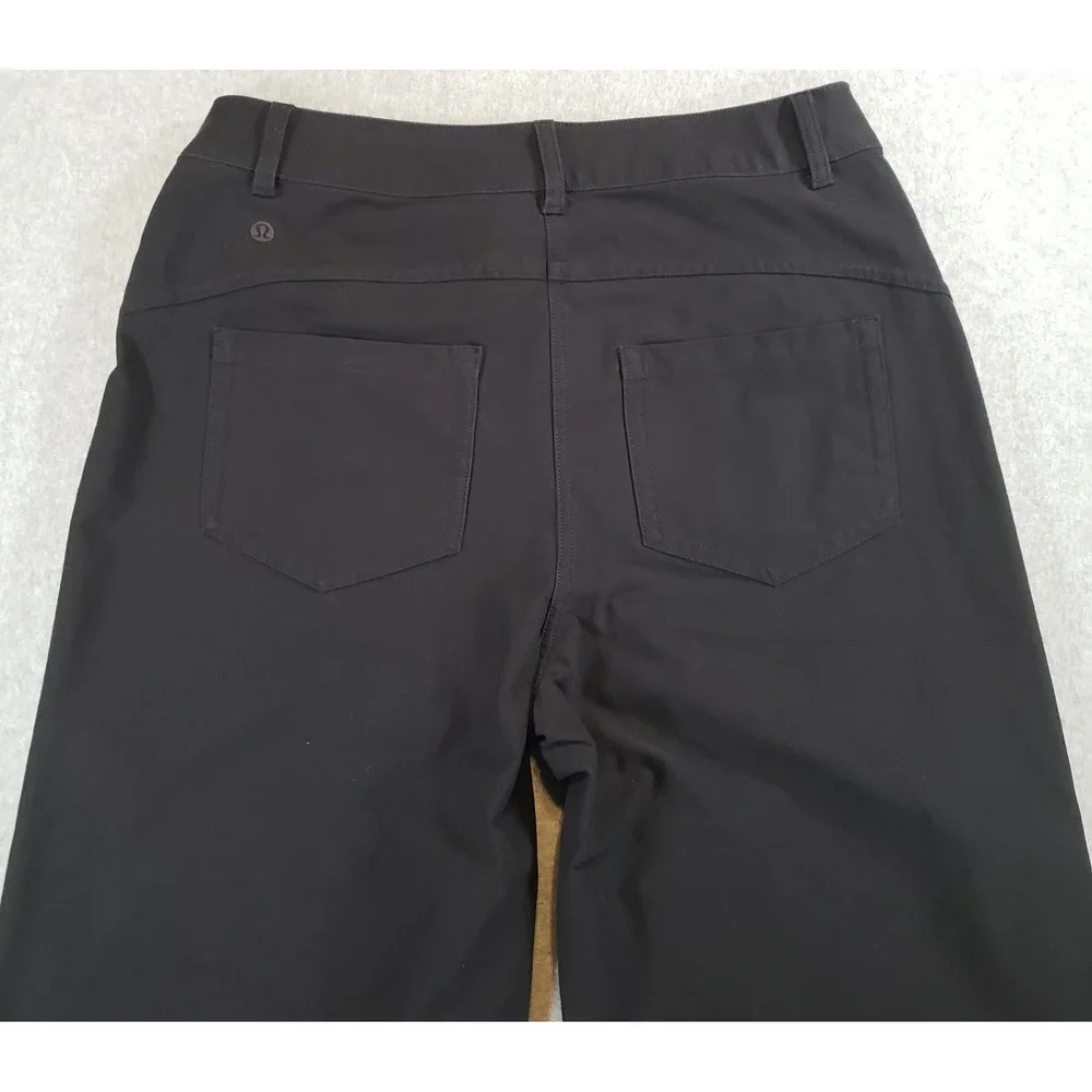 Lululemon City Sleek Wide Legs Pants Womens Black Size 30 High Rise LW5ENJS